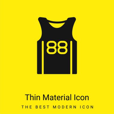 Basketball Jersey minimal bright yellow material icon clipart