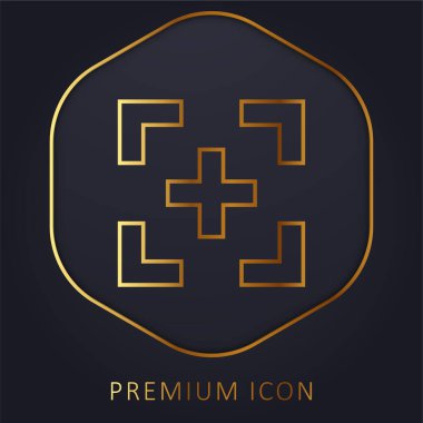 Mark altın çizgi premium logosu ya da simgesi ekle