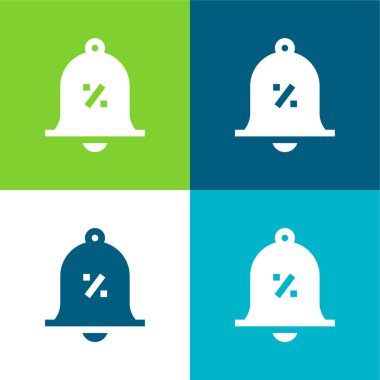 Bell Düz 4 renk simgesi seti