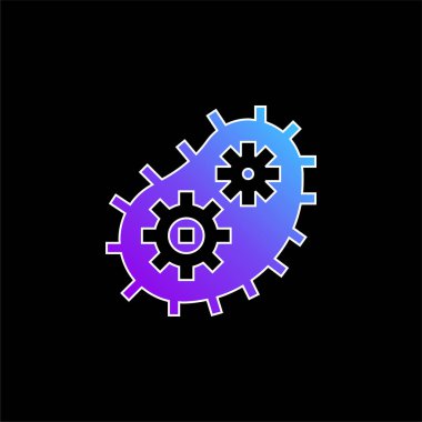 Bakteri mavi gradyan vektör simgesi