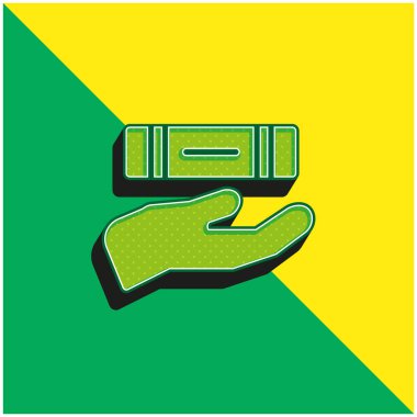 Kitap Yeşil ve Sarı Modern 3D vektör simgesi logosu