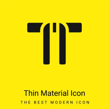 Black Belt minimal bright yellow material icon clipart