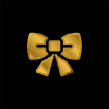 Baş Bağlama Altın Kaplama Metal Simge veya logo Vektörü