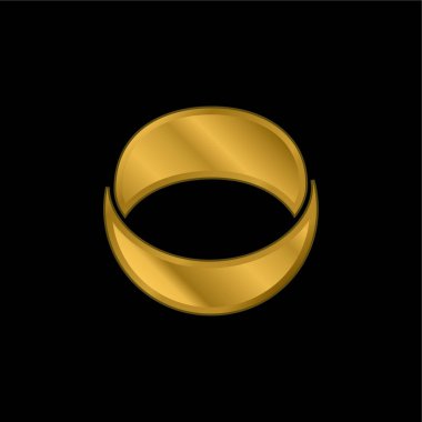 Ashley Madison Social Logo gold plated metalic icon or logo vector clipart