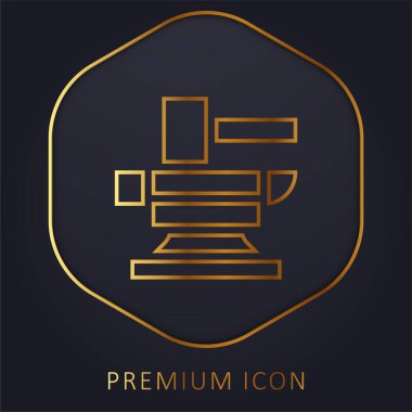 Örs altın çizgisi prim logosu veya simgesi