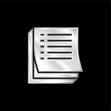 Gündem gümüş kaplama metalik simge