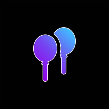 Balonlar mavi gradyan vektör simgesi