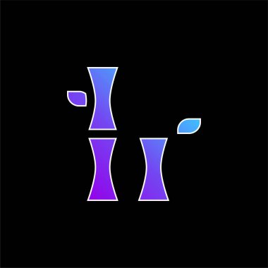 Bambu mavisi gradyan vektör simgesi