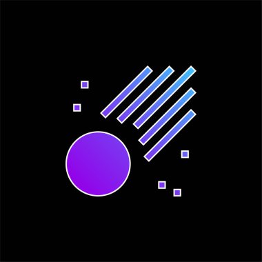 Göktaşı mavi gradyan vektör simgesi