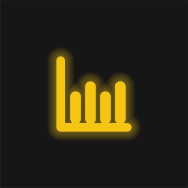 Çubuklar Sarı Parlak Neon simgesi