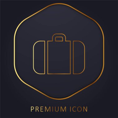 Bagaj altın çizgisi prim logosu veya simgesi