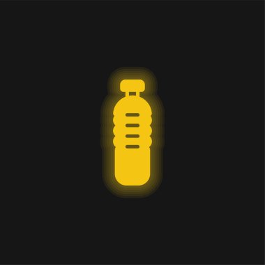 Şişe sarı, parlak neon simgesi