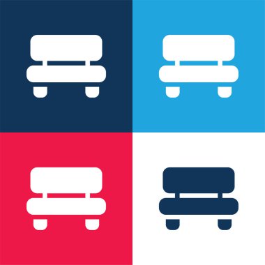 Mavi ve kırmızı dört renk en küçük simge kümesi