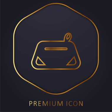 Güzellik uzmanı altın çizgi prim logosu veya simgesi