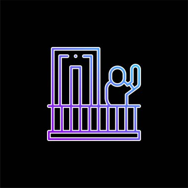 Balkon mavi gradyan vektör simgesi