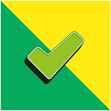 Approve Signal Green and yellow modern 3d vector icon logo clipart
