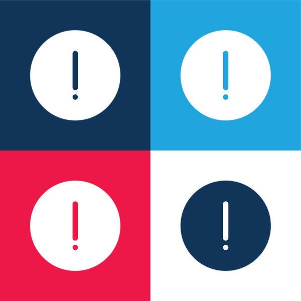 Advise blue and red four color minimal icon set