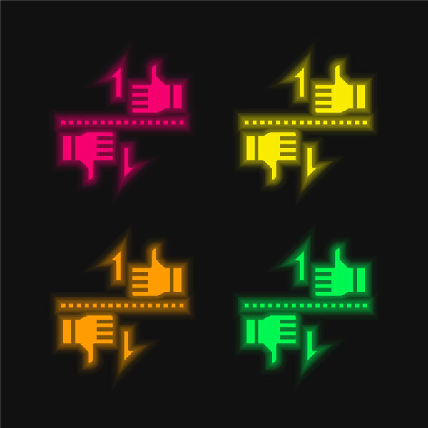 Значок светящегося неонового вектора