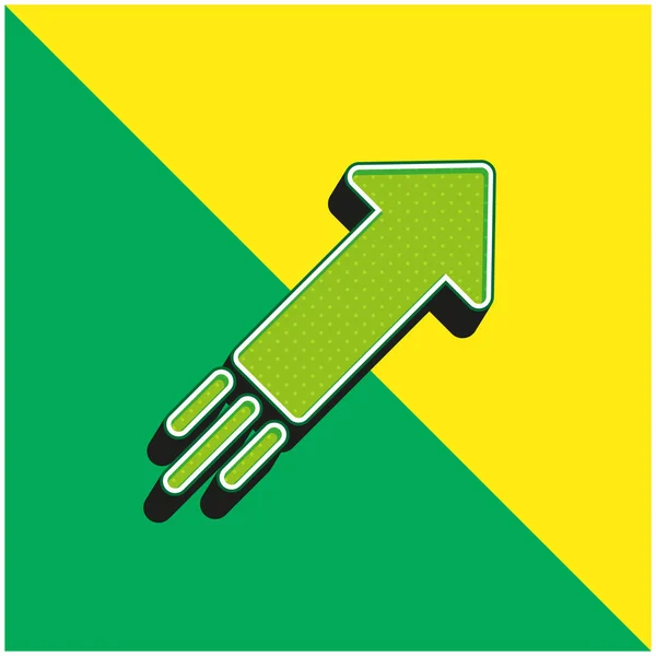 Flecha Verde Amarillo Moderno Logotipo Icono Del Vector — Archivo Imágenes Vectoriales