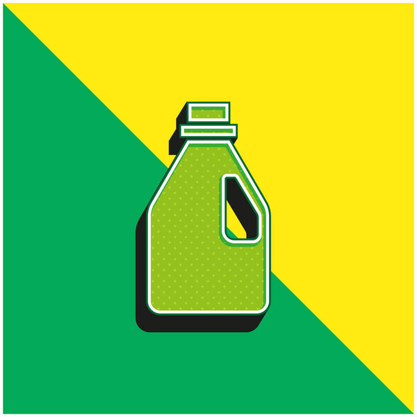 Зеленый и желтый современный трехмерный векторный логотип