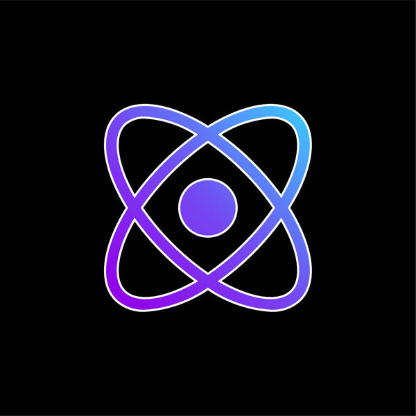 Atom blue gradient vector icon