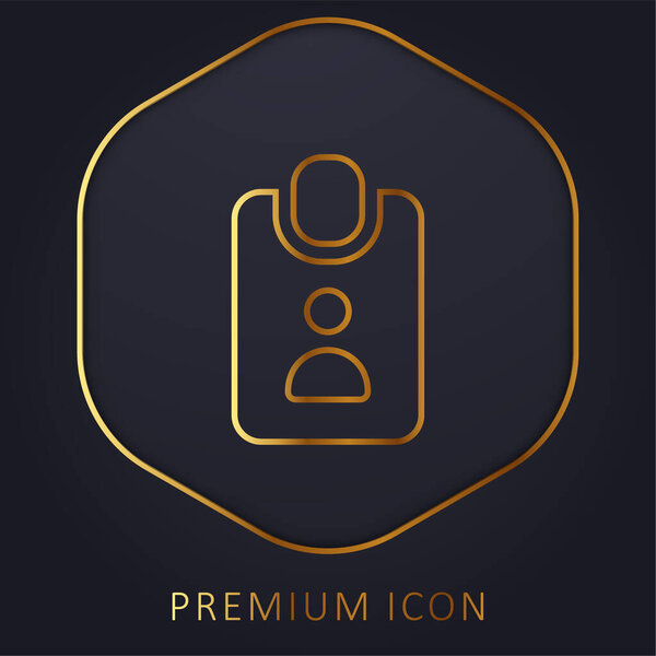 Значок золотой линии премиум логотип или значок