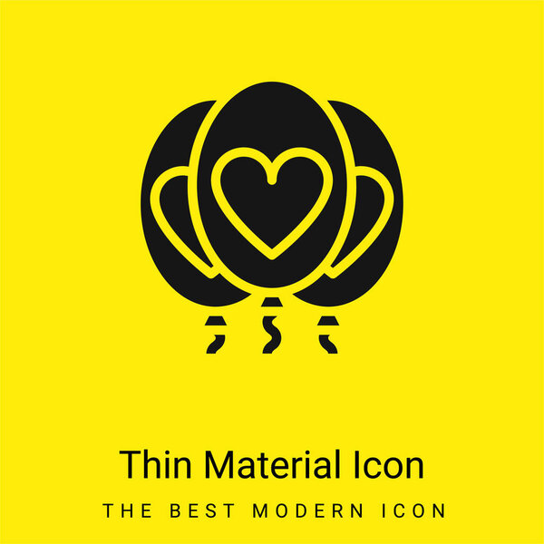 Balloon minimal bright yellow material icon