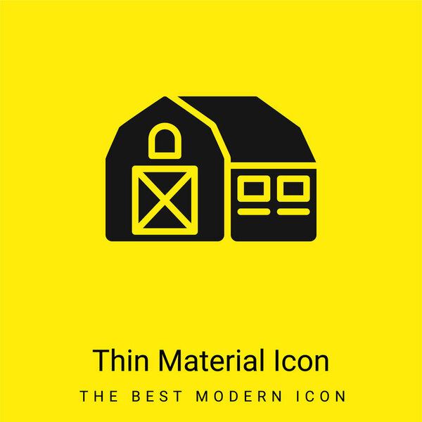 Barn minimal bright yellow material icon