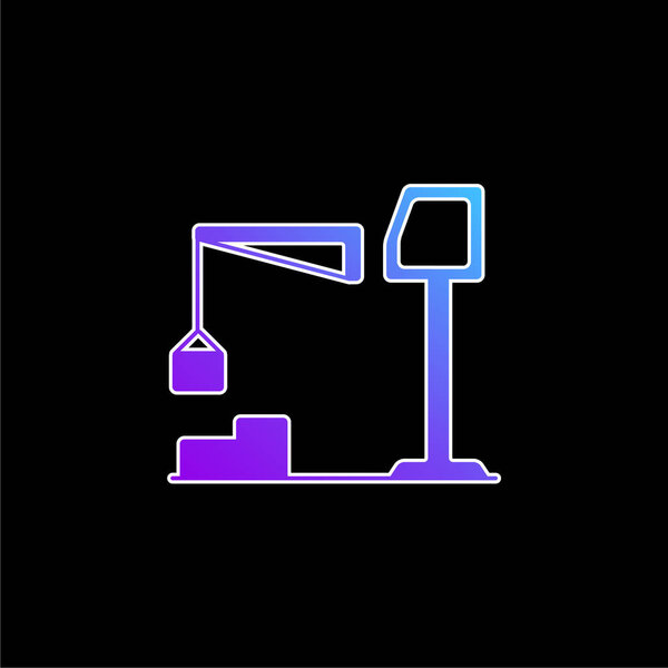 Big Derrick With Boxes blue gradient vector icon