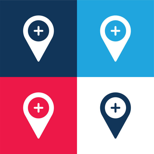 Добавить синий и красный четыре цвета минимальный набор значков