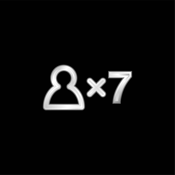 7 персон и серебряная металлическая икона