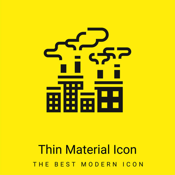 Air Pollution minimal bright yellow material icon