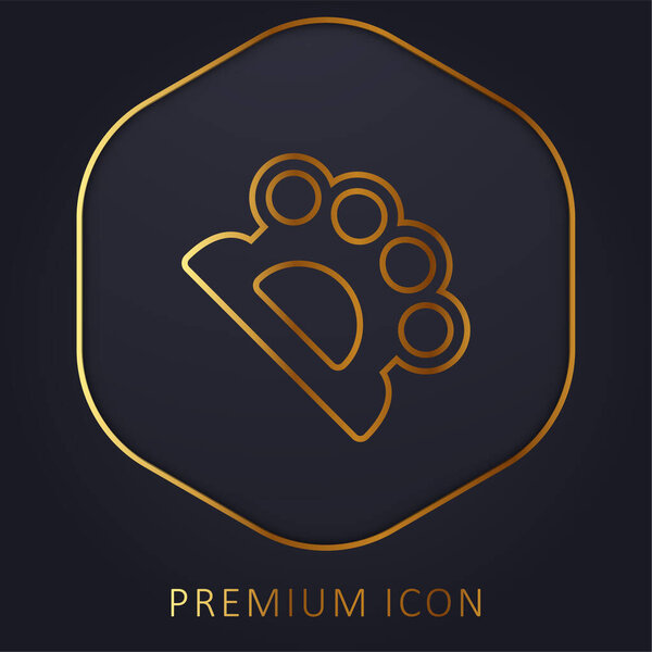 Brass Knuckles golden line premium logo or icon