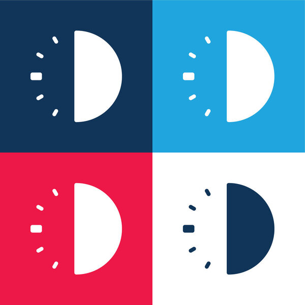 30 минут синий и красный четыре цвета минимальный набор значков