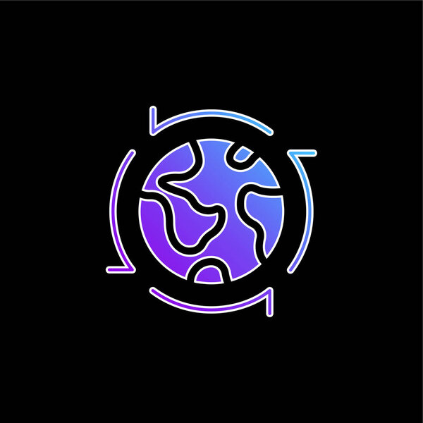 Значок голубого градиента