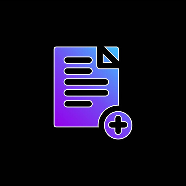 Добавить значок синего градиента