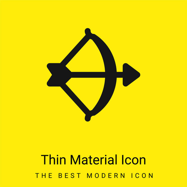 Archery minimal bright yellow material icon
