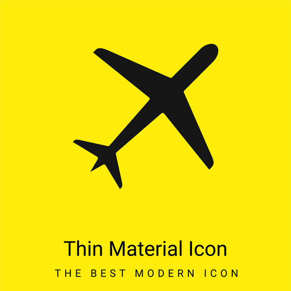 Пиктограмма самолета из ярко-желтого материала