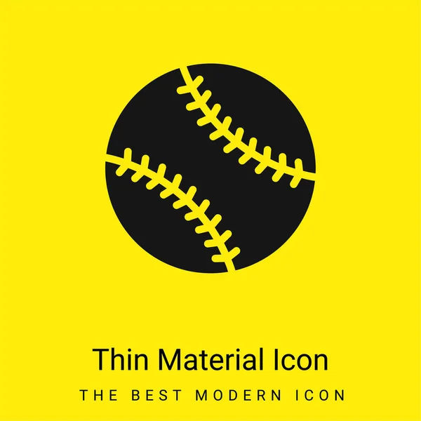 野球最小限明るい黄色の材料アイコン — ストックベクタ