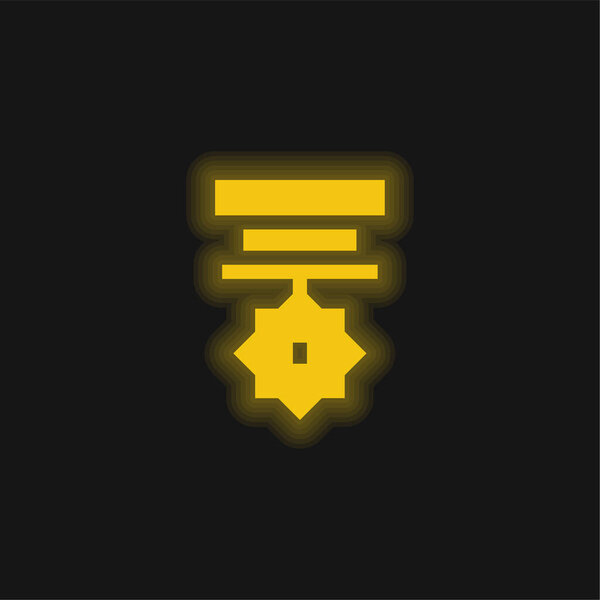 Желтый светящийся значок