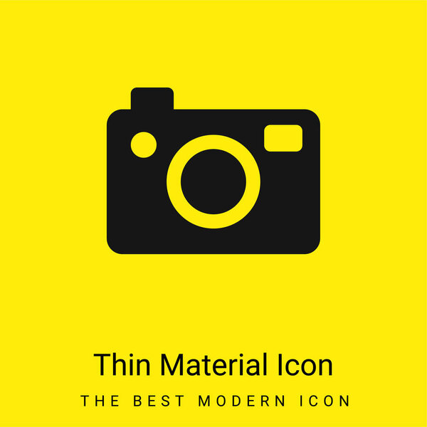 Big Photo Camera minimal bright yellow material icon