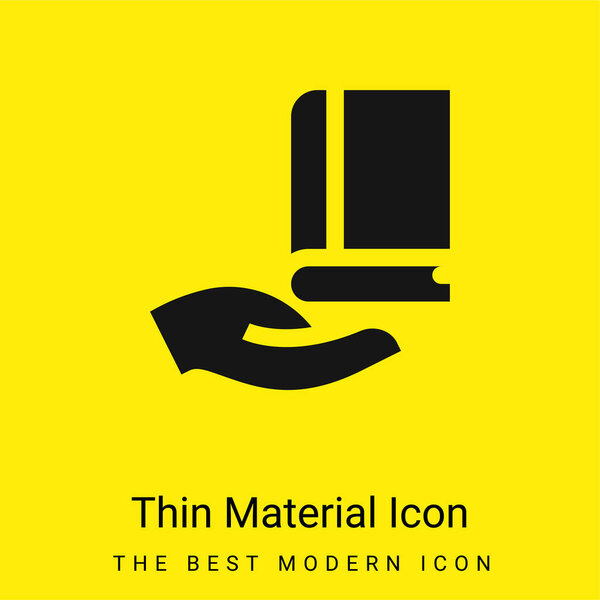 Book minimal bright yellow material icon
