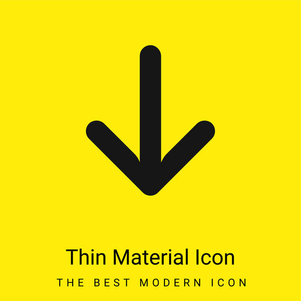 Arrow minimal bright yellow material icon