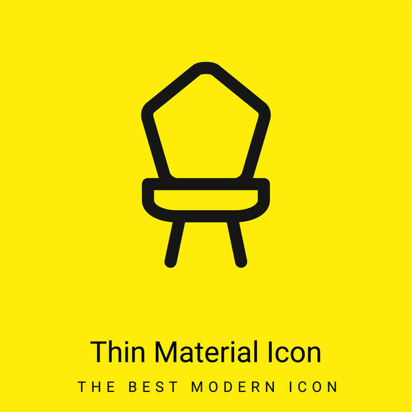 Baby Chair минимальный ярко-желтый значок материала