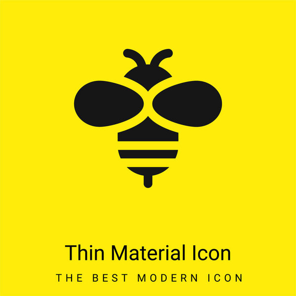 Bee minimal bright yellow material icon