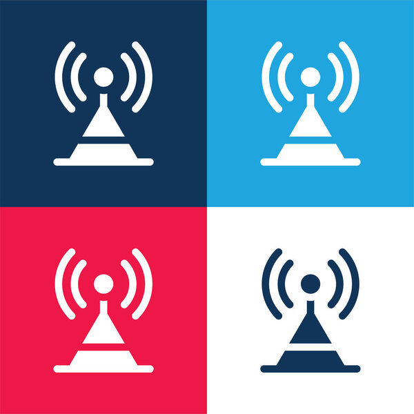 Антенны синего и красного цветов минимальный набор значков