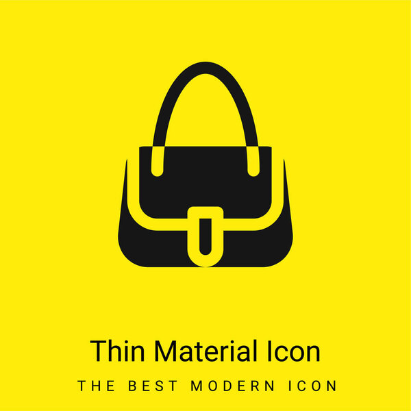 Bag minimal bright yellow material icon