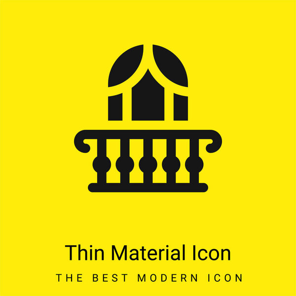 Balcony minimal bright yellow material icon