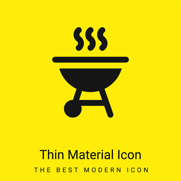 Barbecue minimal bright yellow material icon