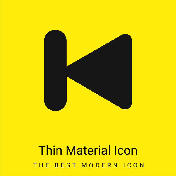 Back minimal bright yellow material icon